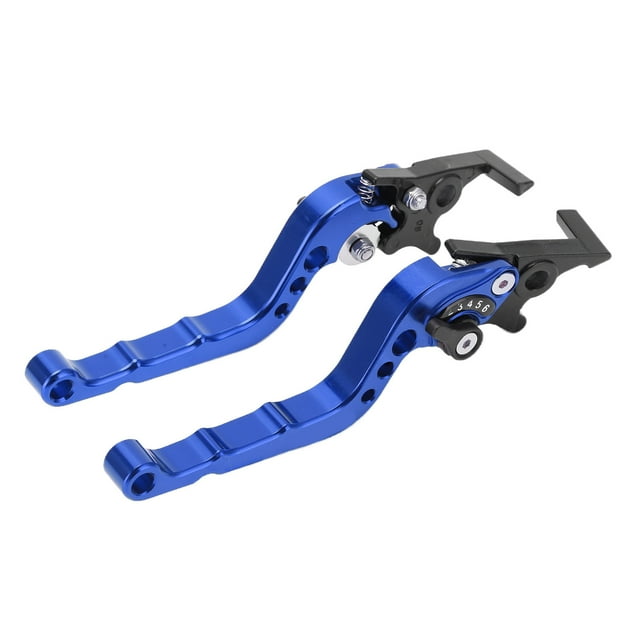 Poignée, Levier de Frein Moto Universel en Alliage d'Aluminium CNC Résistant à l'Usure 2pcs pour Accessoires de Moto Noir, Bleu, Rouge
