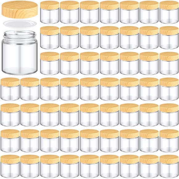 Frascos de vidrio Norme 120 ml/4 oz con tapas, 64 unidades, para cosméticos