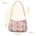 thumbnail image 3 of FORMRS Womens Shoulder Bag with Chain Strap Clutch Purse Cute Tote Handbag, Green Christmas Houses, 3 of 7