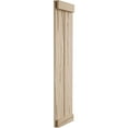 thumbnail image 3 of Ekena Millwork 11"W x 70"H Rustic Two Board Joined Board-n-Batten Riverwood Faux Wood Shutters w/End Batten (Per Pair), Primed Tan, 3 of 11