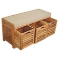thumbnail image 6 of Lesuto Shutter Oak-ish Shoe Bench - Modern, Wood, cream, 6 of 10