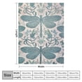 thumbnail image 4 of Orinice Dragonfly Pattern Flowery Design Fine Foliage Lace Warm Lightweight Blanket Soft Fleece Blankets Throw Blanket for Living Rooms Sofa Decor All Seasons - Cow Gifts Blanket 60x80in, 4 of 6