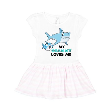 

Inktastic My Grammy Loves Me with Cute Sharks Gift Toddler Girl Dress