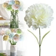 thumbnail image 2 of XJGHHSY Carnations Artificial Flowers,3 PCS Real touch Faux White Carnations 16.3'' Fake Silk Flowers Bulk for Wedding Bouquet Party Table Centerpieces Home Decor,White, 2 of 8