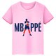 thumbnail image 3 of Camiseta de algodón rosa de verano de manga corta con estampado de Mbappé para niños, ropa informal para niños y niñas, camisetas deportivas, 3 of 5