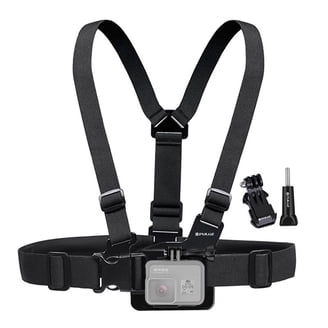 Double Pack Harnais Pectoral + Sangle Tête Pour GoPro - Compatible Hero 8/7/6/5/4 Et Autres Caméras D'action, Réglable
