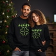 thumbnail image 2 of EcoLoom Lucky Sign Language Deaf St Patricks Day Irish Asl Long Sleeve Unisex Midweight Crewneck Sweatshirt, 2 of 4