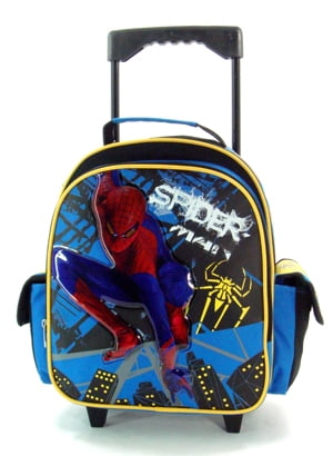 Marvel Spiderman School Rolling Backpack 16" Large Torlley Roller Luggage Bag HC 