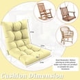 thumbnail image 2 of Pakunoda Chairs Cushions 42" X 21" Tufted Non Slip Pad Seat and Seatback 4 Set Cushion with Ties for Patio Outdoor & Indoor Rocking Chair, Light Yellow, 2 of 6