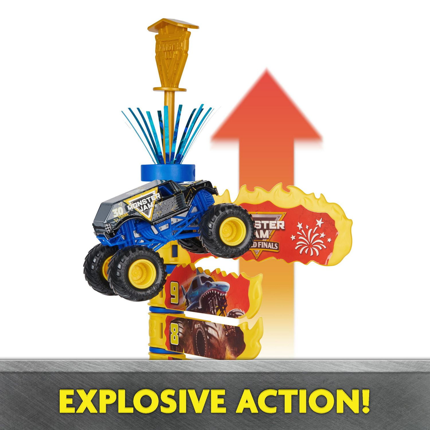 Monster Jam World Finals Big Air Challenge Playset with Exclusive 1:64  Scale Die-Cast Monster Truck, Kids Toys for Boys and Girls Ages and up