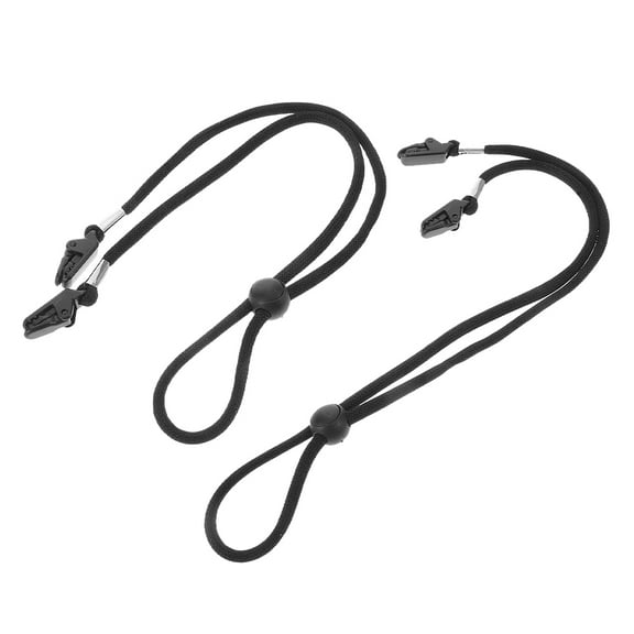 Masteelf 2 Pcs Hat Push Baseball Cap Hat Wind Cord Travel 70.00X1.50X1.50CM Black