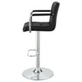 thumbnail image 6 of DeeHome Black and Chrome Adjustable Bar Stool with Arms, 6 of 9