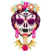 DOPASTICKER Sugar Skull Sticker Day Of The Dead Remembrance Family Memorial Loss Grief Phone Decal Water Bottle Stickers, Cars Stickers, Water Bottle Stickers For Kids
