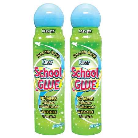 Crafty Dab Washable Removable Liquid Craft Glue 1.7 oz. Clear 6/Pack 2/Pack (CV-50798-2)