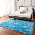 thumbnail image 6 of Arogan Fluffy Faux fur Area Carpet for Home Decor, 4' x 6' , Aqual Blue, 6 of 6