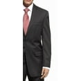 thumbnail image 2 of Michael Kors Mens Solid Black Two Button Formal Suit, Black, 40  / 32W x UnfinishedL, 2 of 4