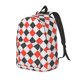 thumbnail image 1 of Fotbe Red and black argyle Mochila de Lona con Estampado, Mochila Duradera, Mochila Versátil de Alta Calidad, Mochila Compacta Vintage-Medium, 1 of 5