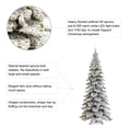 thumbnail image 3 of Glitz Design Glitzhome 9ft Pre-Lit Flocked Layered Spruce Artificial Christmas Tree with 500 Warm, 3 of 9