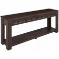 thumbnail image 2 of Classic Living Room Table - 63"L×14"W×30"H with 4 Drawers & Fixed Shelf (Solid Wood), 2 of 19