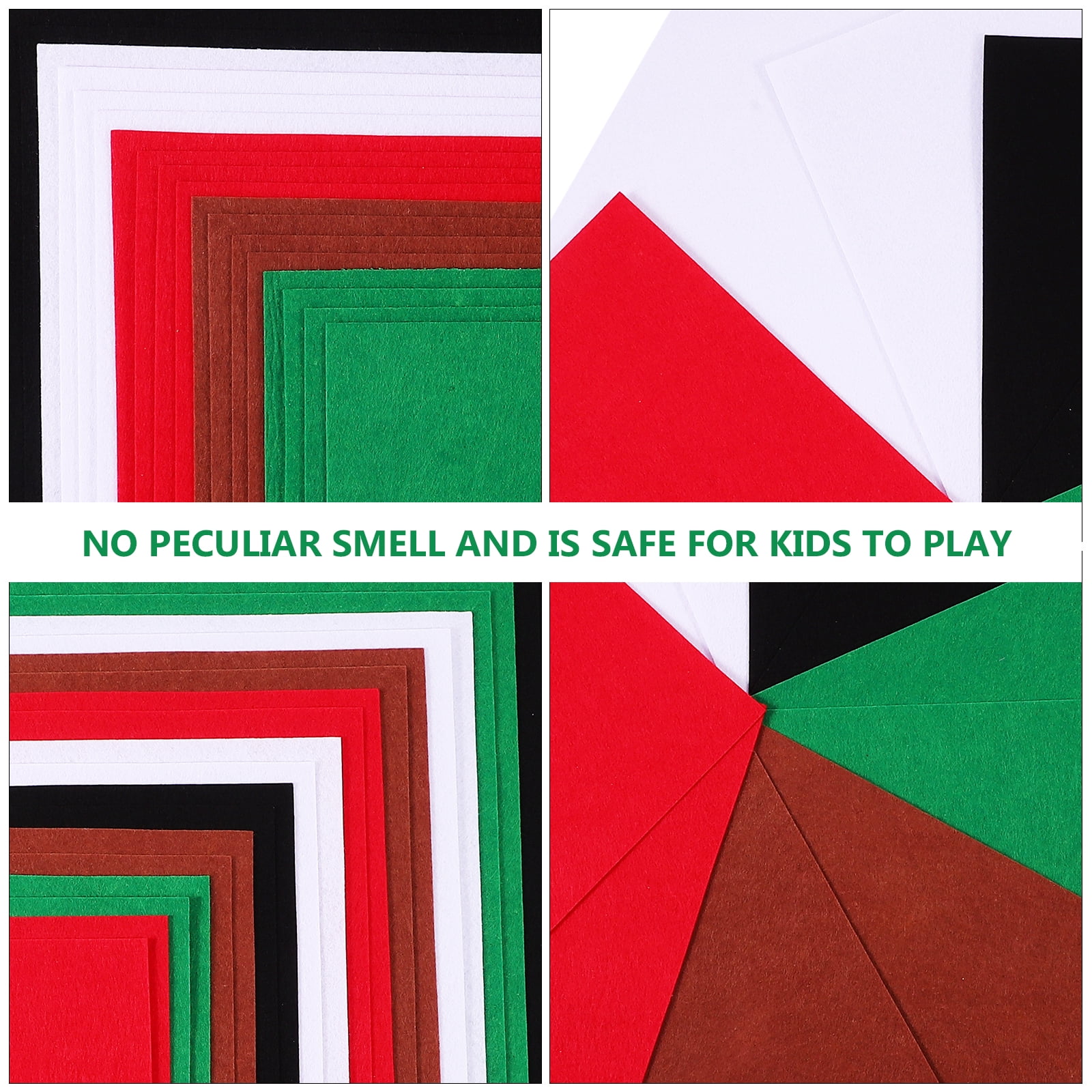 LIYUNMIAO 60 pcs Christmas Felt Fabric Sheets Craft Felt Sheets for DIY Xmas Decoration