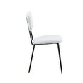 thumbnail image 2 of Fulvari Set of 2 Modern Dining Room Chairs with Faux Plush Upholstered Back and Chrome Legs, 2 of 7