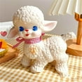 thumbnail image 2 of WMGHA Figurine Cute Lamb Figurine with Bow - Cute Desktop Ornament for Farmhouse Decor, Nursery Shelf Display & Baby Shower Gifts,Lamb Gnome Doll Gifts Ornaments for Home Farmhouse, 2 of 5