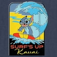 thumbnail image 2 of Boy's Lilo & Stitch Kauai Surf's Up Graphic Tee Navy Blue Heather Medium, 2 of 4