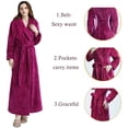 thumbnail image 3 of Artfasion Womens Long Bathrobe Plus Size Warm Soft Spa Plush Sleeping Robe Nightdress, 3 of 7