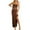Coffee, variant on WTXUE Uniform Dresses, Prom Dresses 2024 Sleeveless Split Crew Neck, Satin Prom Dress Side Slit Wedding Evening Solid Dinner Dress Backless Vestidos Maxi Women, Black Size XXL