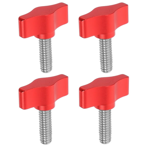 FRCOLOR 4pcs Thumb Screws Handle Knobs Threaded Knobs T Handle Clamping Screw for Camera Stabilizers Tightening Thread Thumbscrew 1/4x20.4