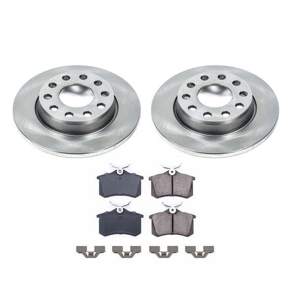Ultimate Brakes Rear Semi-Metallic Brake Pad and Rotor Kit with Hardware WM80355