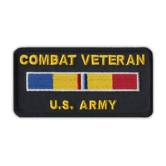 Patch, Embroidered, Combat Veteran U.S. Army, 4" x 2"