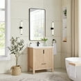 thumbnail image 3 of Shenzhen 30" Single Bath Vanity in Aged Natural Oak with Composite Stone Top, 3 of 12