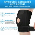 thumbnail image 4 of AVIDDA Knee Brace for Meniscus Tear Arthritis Pain Open Patella Stabilizers Non Slip Knee Support for Men Women Comfort Neoprene Knee Wrap for Weightlifting Running, Small, Black,1Pack, 4 of 9