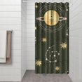 thumbnail image 2 of Gothic Shower Curtain - Dark Celestial Moon & Star Print, Mystical Cosmic Theme Bath Decor, Waterproof Polyester, 36"Wx72"L, Goth Aesthetic Gift, 2 of 4