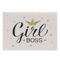 thumbnail image 1 of Girl Boss Cutting Board, Dots Crown and Calligraphy Feminist Slogan Graphic, Decorative Tempered Glass Cutting and Serving Board, in 3 Sizes, by Ambesonne, 1 of 2