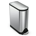 thumbnail image 1 of Simplehuman 12 Gal / 45 Liter Butterfly Step Trash Can Fingerprint-Proof Stainless Steel, 1 of 5