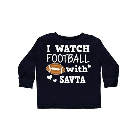 

Inktastic I Watch Football with My Savta Gift Toddler Boy Girl Long Sleeve T-Shirt