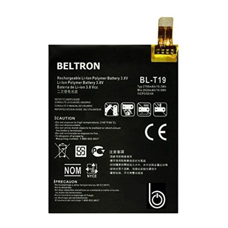 New 2700 mAh BELTRON Replacement Battery for LG Nexus 5X