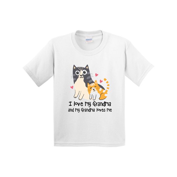 Inktastic I Love My Grandma Loves Me Cat Youth T-Shirt