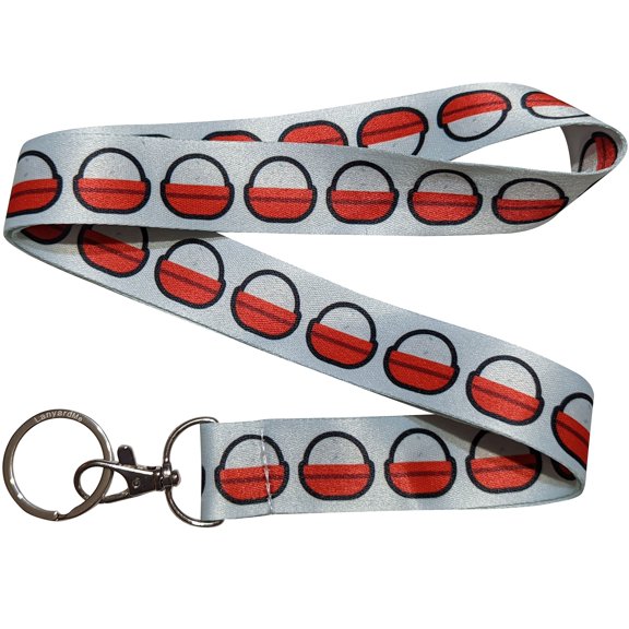 Cooked White Rice Bowl Keychain Lanyard