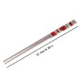 thumbnail image 3 of Stainless Steel Chopsticks | 5 Pairs | 8.85 Inch Metal Chopsticks with Anti-Skid Tips | Dishwasher Safe & Reusable | 304 Food Grade for Sushi Noodles & Asian Meals, 3 of 6