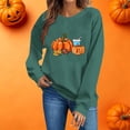 thumbnail image 4 of Halloween Crewneck Sweatshirt Women Halloween Printed Round Neck Loose Long Sleeve Pullover Tops Happy Fall Yall Sweatshirt Women and Plus Size French Terry Long Sleeve Shirt, 4 of 6
