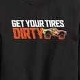thumbnail image 3 of Disney's Cars - Get Your Tires Dirty - Toddler And Youth Crewneck Fleece Sweatshirt, 3 of 5