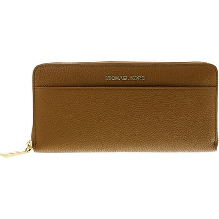Fabric Continental Wallet - Michael Kors Women's Mercer Continental Pocket Money Piece Leather Wallet - Acorn