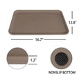 thumbnail image 5 of Wataniya 2 Pack Boot Tray for Entryway, 16.7"x12.8" Heavy Duty Waterproof Shoe Mat Tray with Raised Edge, Brown Multi-Purpose Tray for Shoes, Pets & Garden, 5 of 8