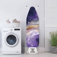 thumbnail image 3 of Kuiaobaty Ironing Board Cover Marble Texture Violet Non-Slip Ironing Board Replacement Cover Protector Cover Protective Scorch Polyster with Elastic Edge 15 x 54 Inches, 3 of 5