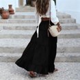 thumbnail image 4 of Women's Tiered Maxi Skirt Summer Spring Fashion 2026 High Waisted Long Flowy Casual Boho Beach Vacation Clothes, 4 of 6