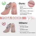 thumbnail image 4 of YOMYM 4 Pairs Women Cross Strap Non Slip Yoga Socks , Ballet Anti Skid Grip Barre Pilates Socks,  Low Cut No Show Grippy Socks for Ballet Dance, 4 of 8