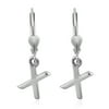 Shop LC Earrings for Women Platinum over Dangle Drop Initial X Silver